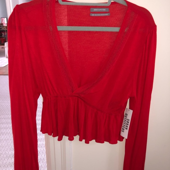 Red Low-Cut Top - Picture 1 of 5